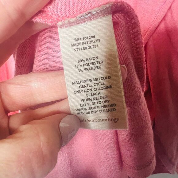 Soft Surroundings Pink Long Open Front Cardigan Sz Small - Picture 2 of 8